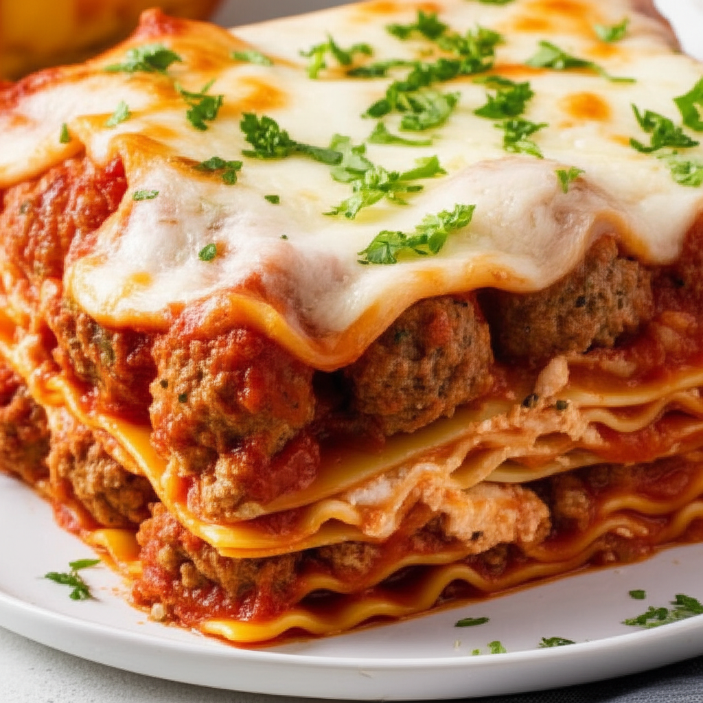 Baked Meatball Lasagna image