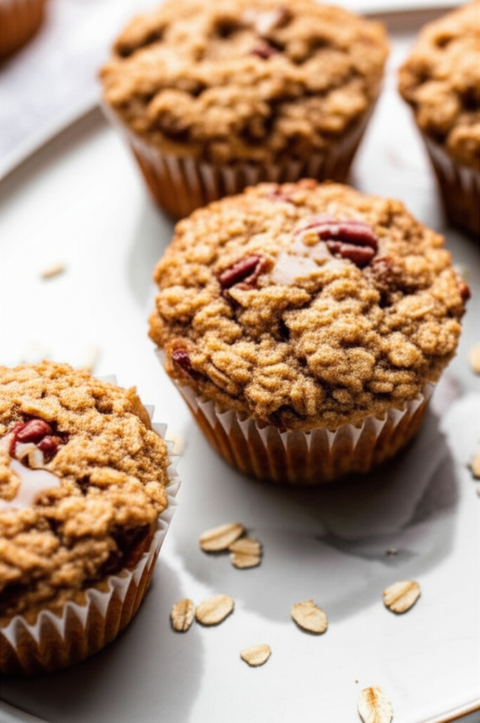 Oat And Apple Crumble Top Muffins image