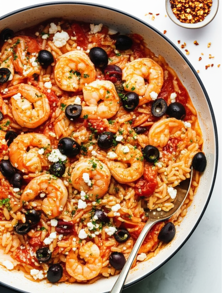 Baked Orzo And Shrimp image