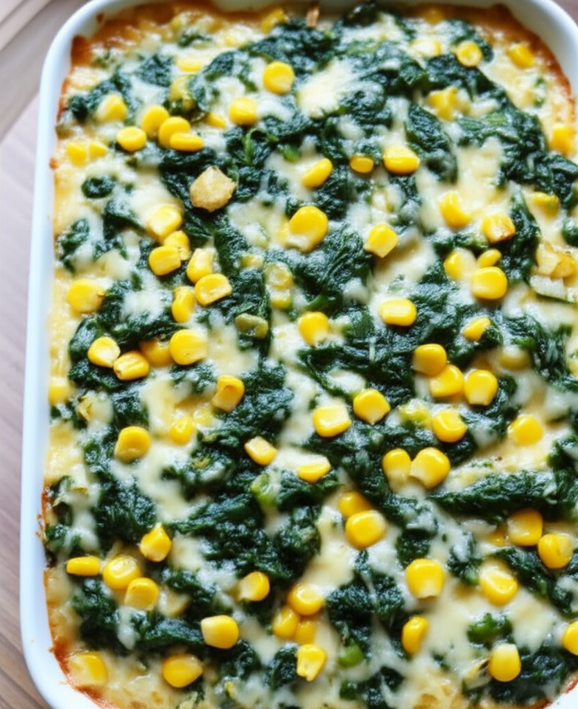 Baked Palak Spinach And Corn image