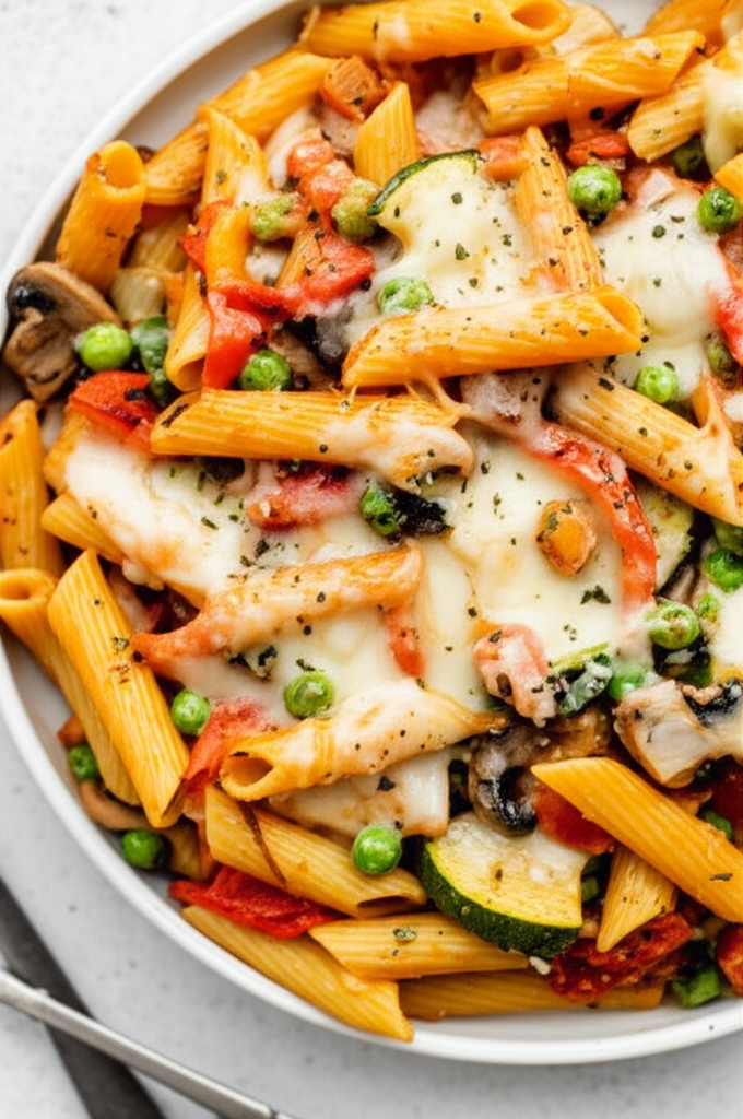 Baked Pasta With Roasted Veggies image