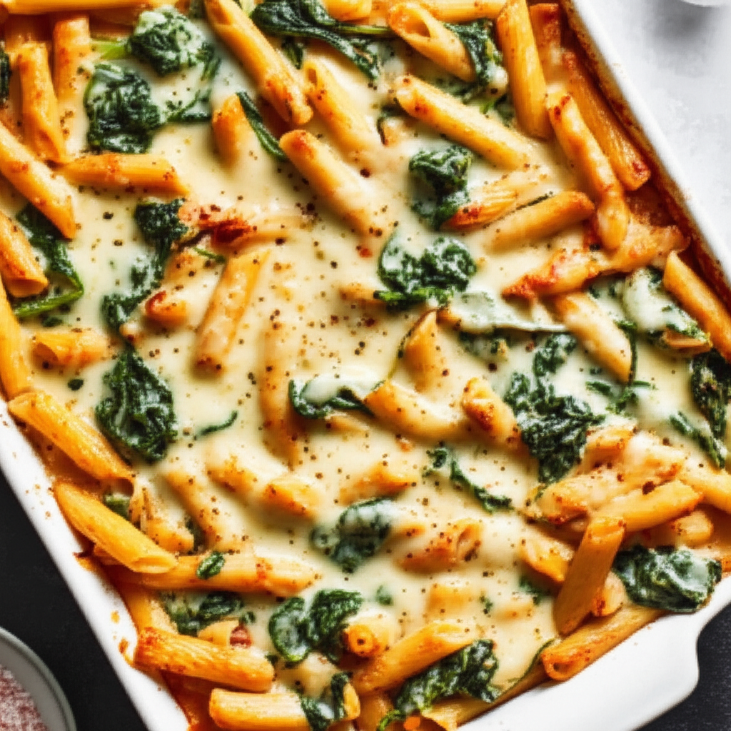 Baked Pasta With Spinach image