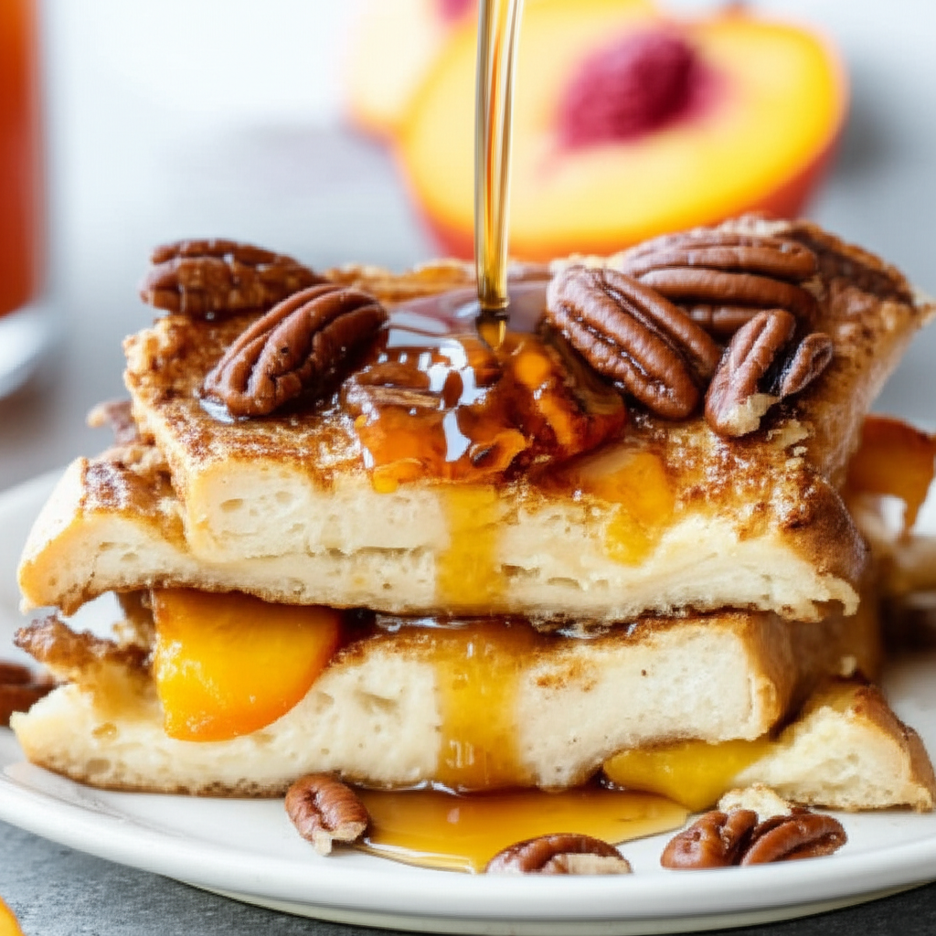 Baked Peach French Toast image