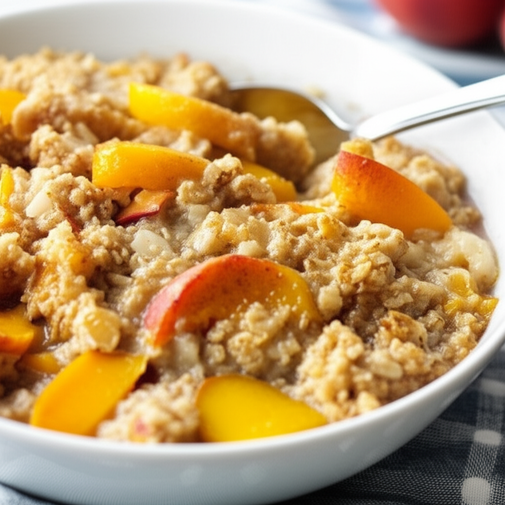 Baked Peach Oatmeal image