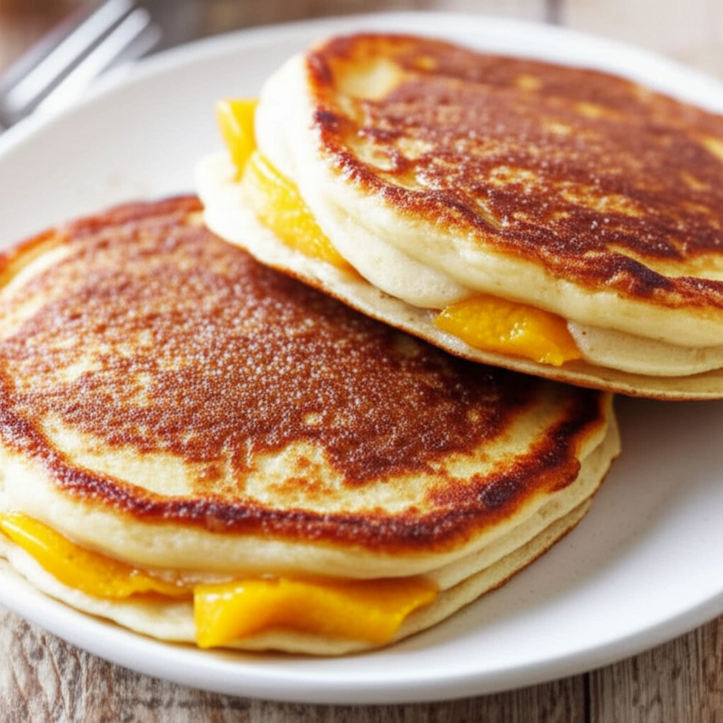 Baked Peach Pancakes image
