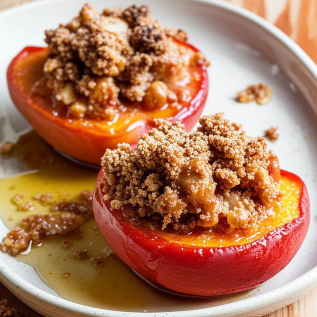 Baked Peaches Stuffed With Almonds image