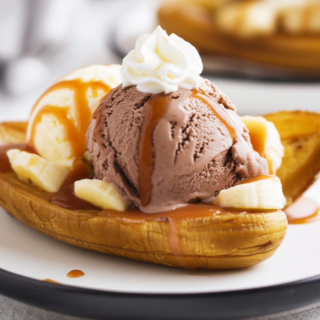 Baked Peanut Butter Banana Split Light image