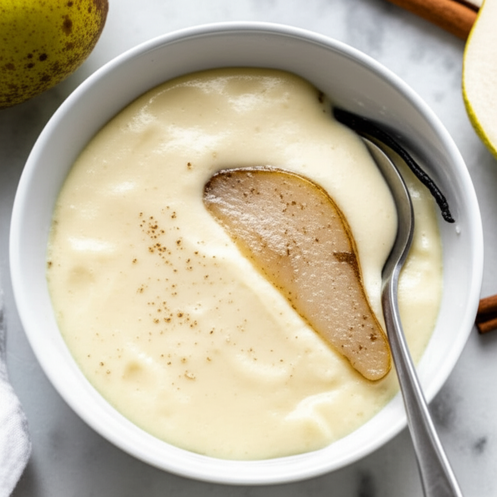 Baked Pear Custard For Toddlers image