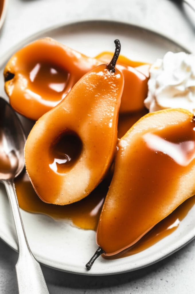 Baked Pears In Caramel Sauce image