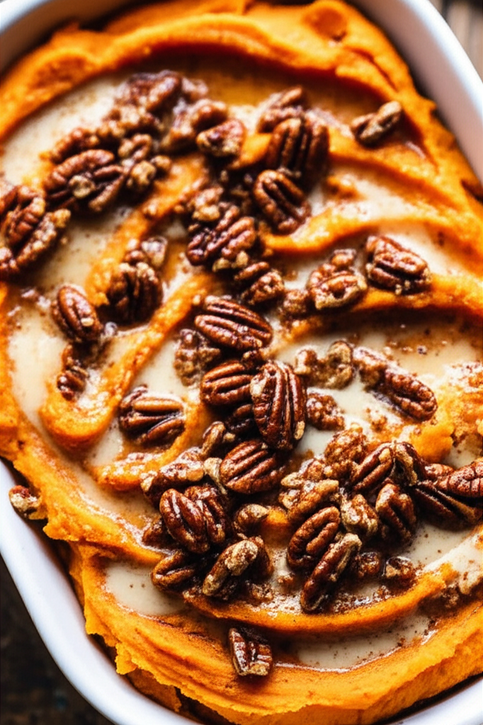 Baked Pecan Sweet Potatoes image