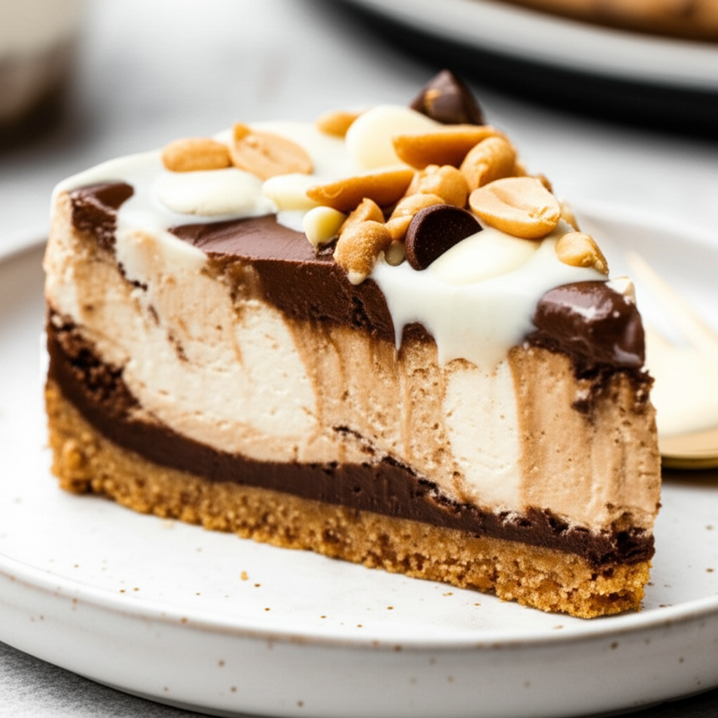 4 Inch Chocolate Peanut Butter Cheesecake image