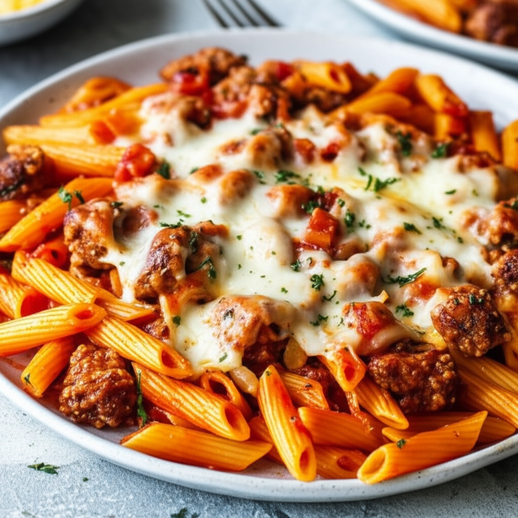 Baked Penne With Italian Sausage image