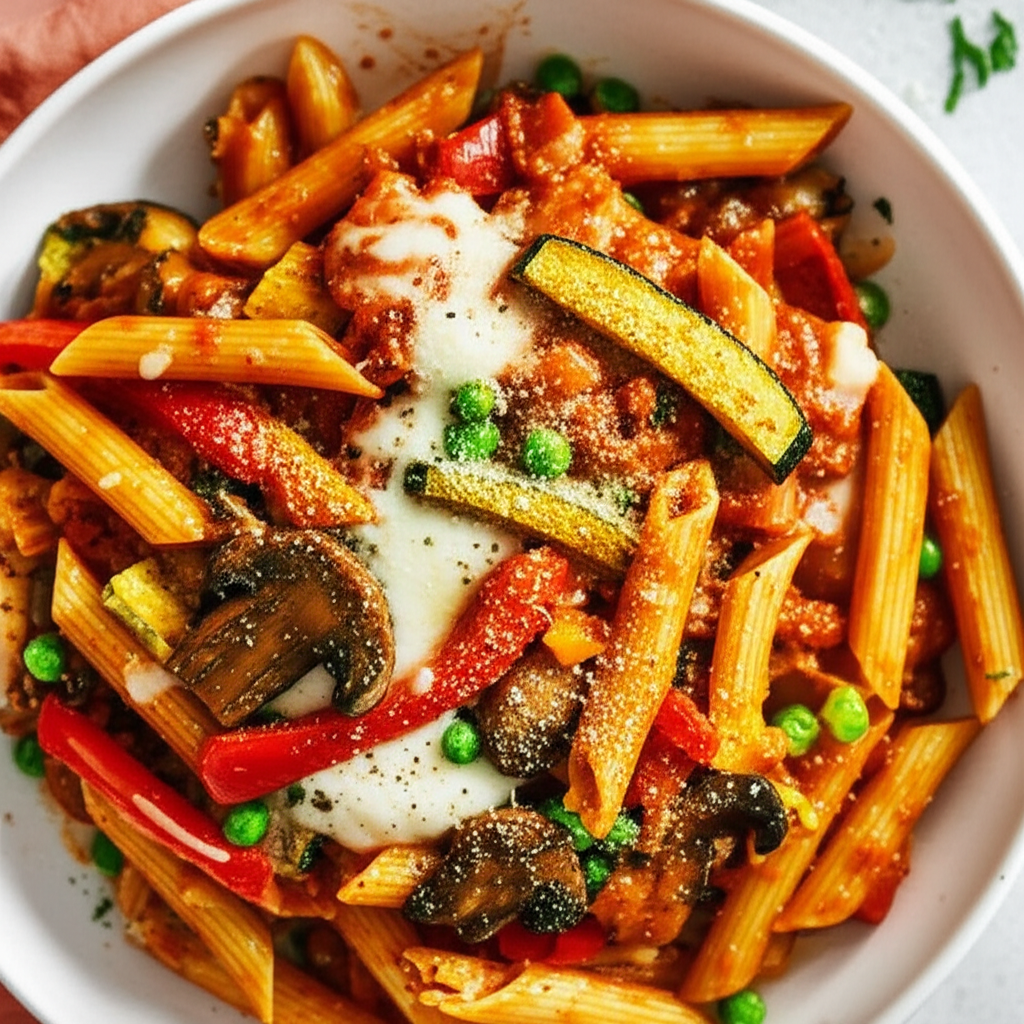 Baked Penne With Roasted Vegetables Courtesy Giada De La image