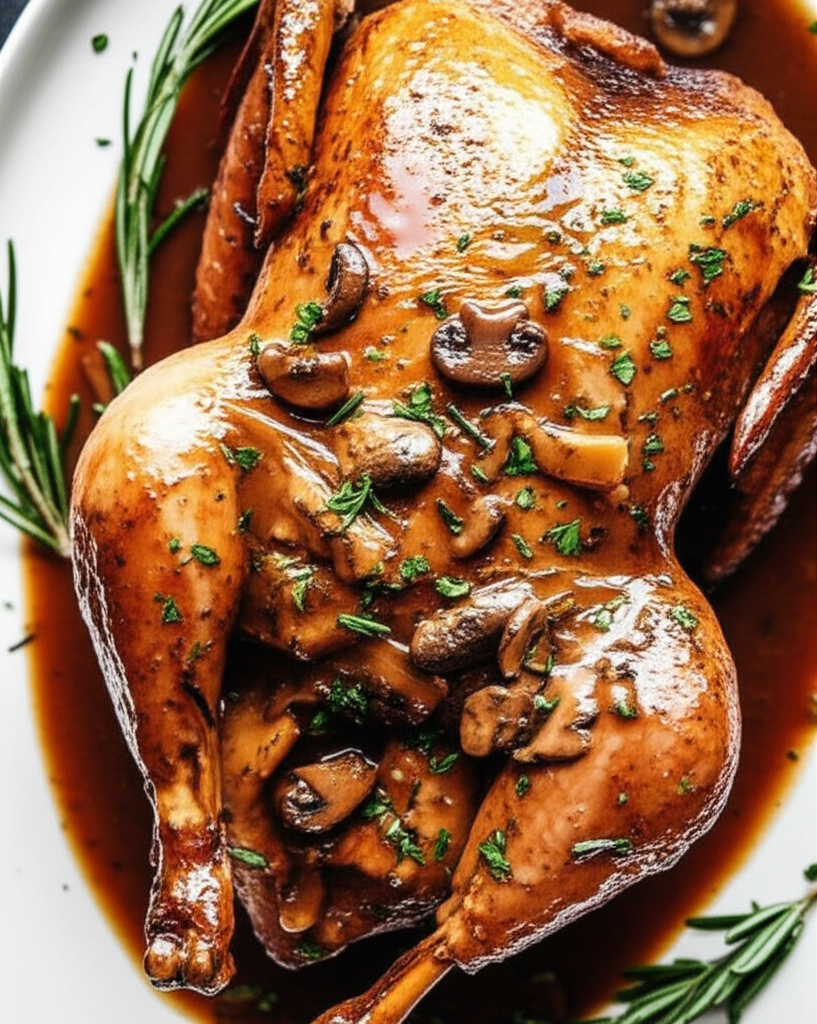 Baked Pheasant In Wine Sauce image