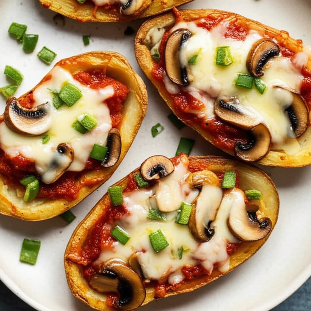 Baked Pizza Potato Skins image