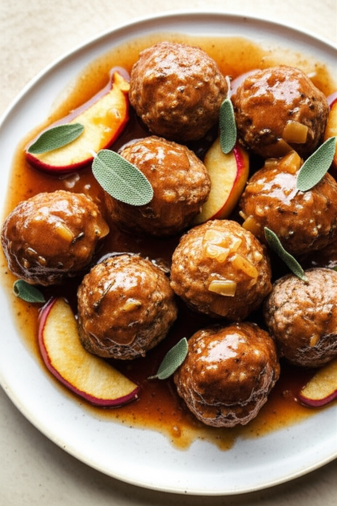 Baked Pork And Apple Meatballs Gary Rhodes image