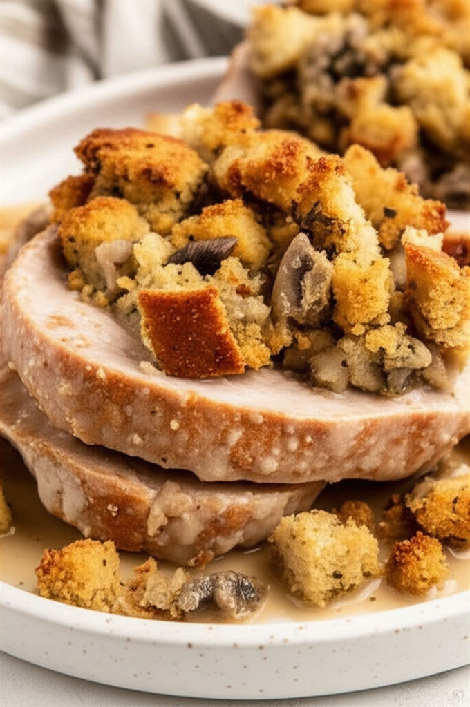 Baked Pork Chops And Stuffing image