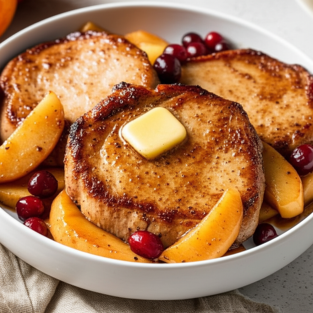 Baked Pork Chops With Apples image
