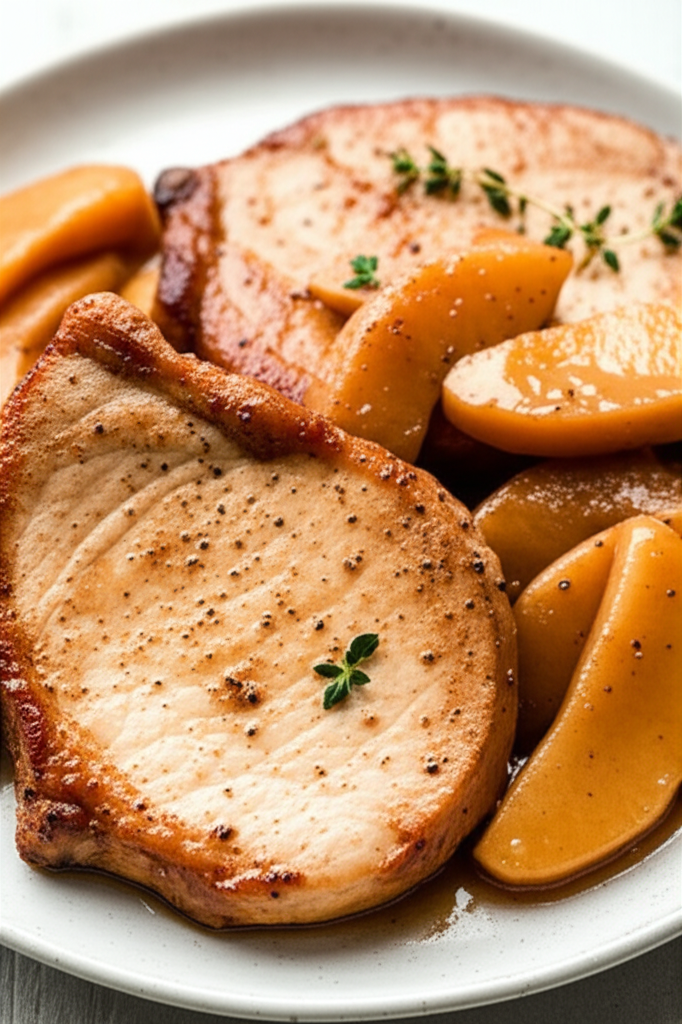 Baked Pork Chops With Cinnamon Apples image