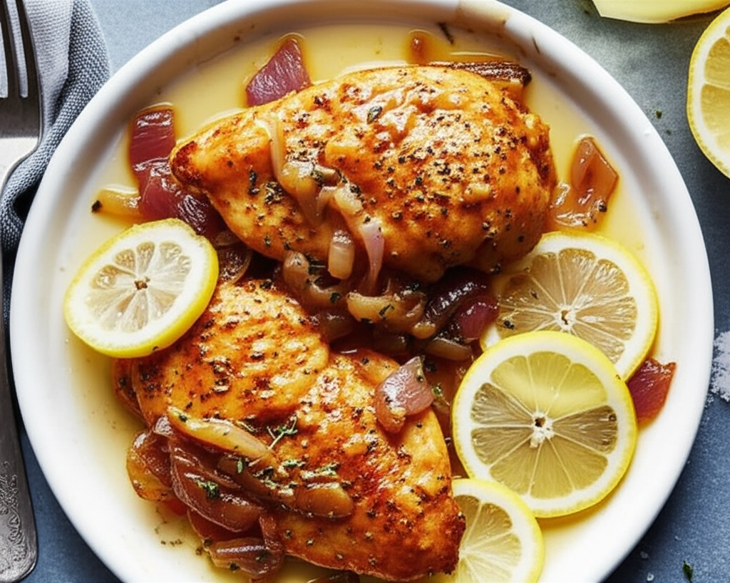 4 Step Chicken Rustic Lemon Onion Chicken image