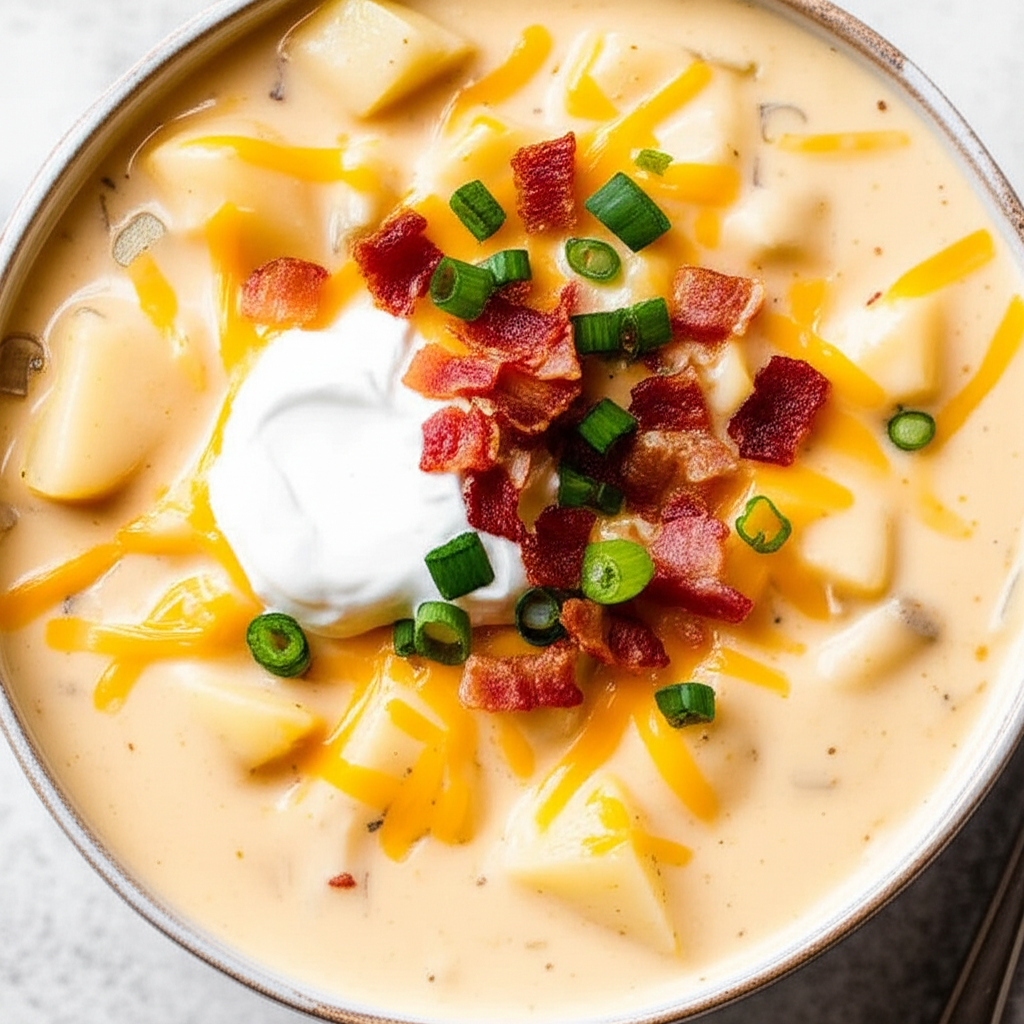 Baked Potato Cheddar Soup image