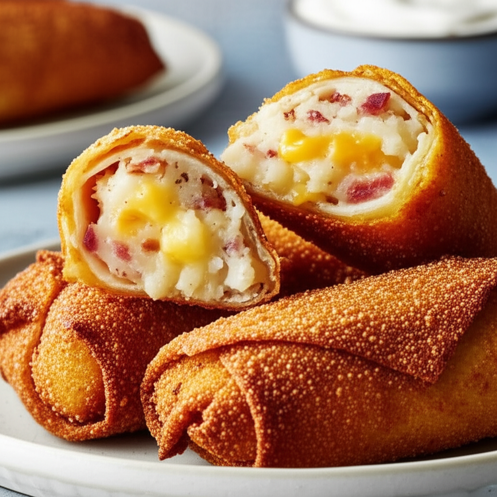 Baked Potato Egg Rolls 5Fix image