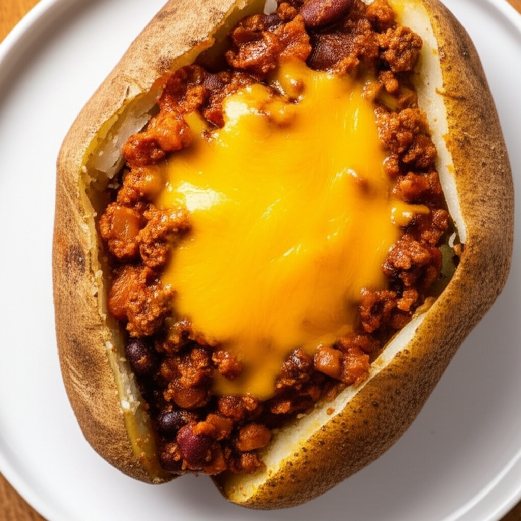 Baked Potato Pockets With Chili image