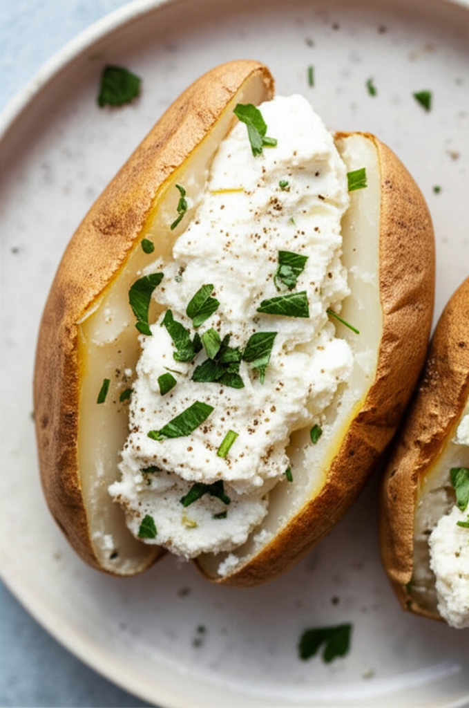 Baked Potato With Ricotta image