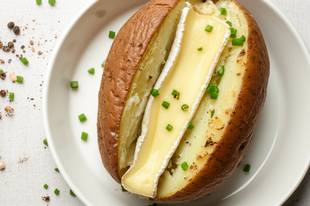 Baked Potatoes Stuffed With Brie image