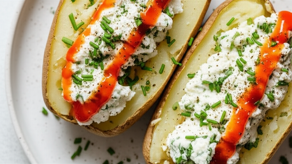 Baked Potatoes Stuffed With Ricotta And Herbs image