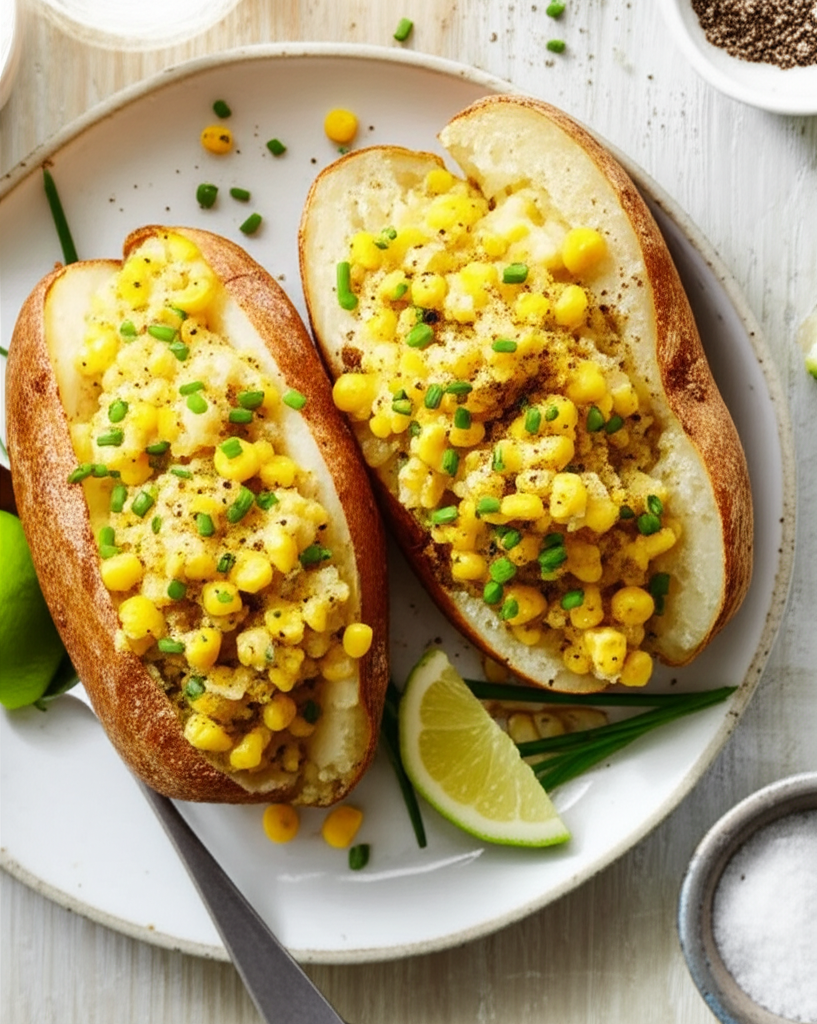 Baked Potatoes With Shallot Corn Butter image