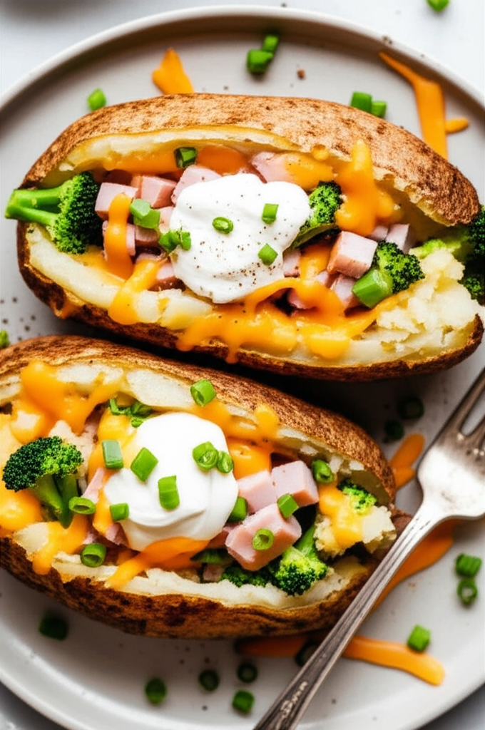 Baked Potatoes With Toppers image