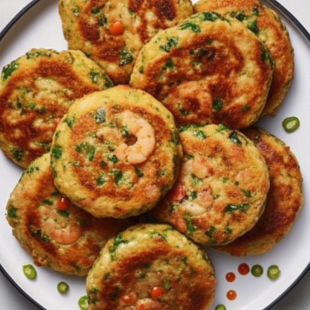 Baked Prawn And Chilli Ginger Cakes image