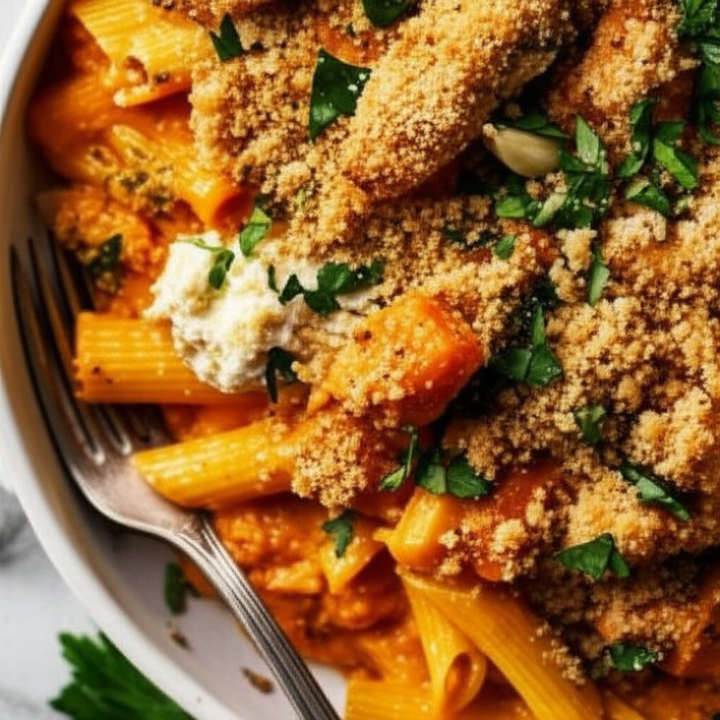 Baked Pumpkin Ricotta Pasta image