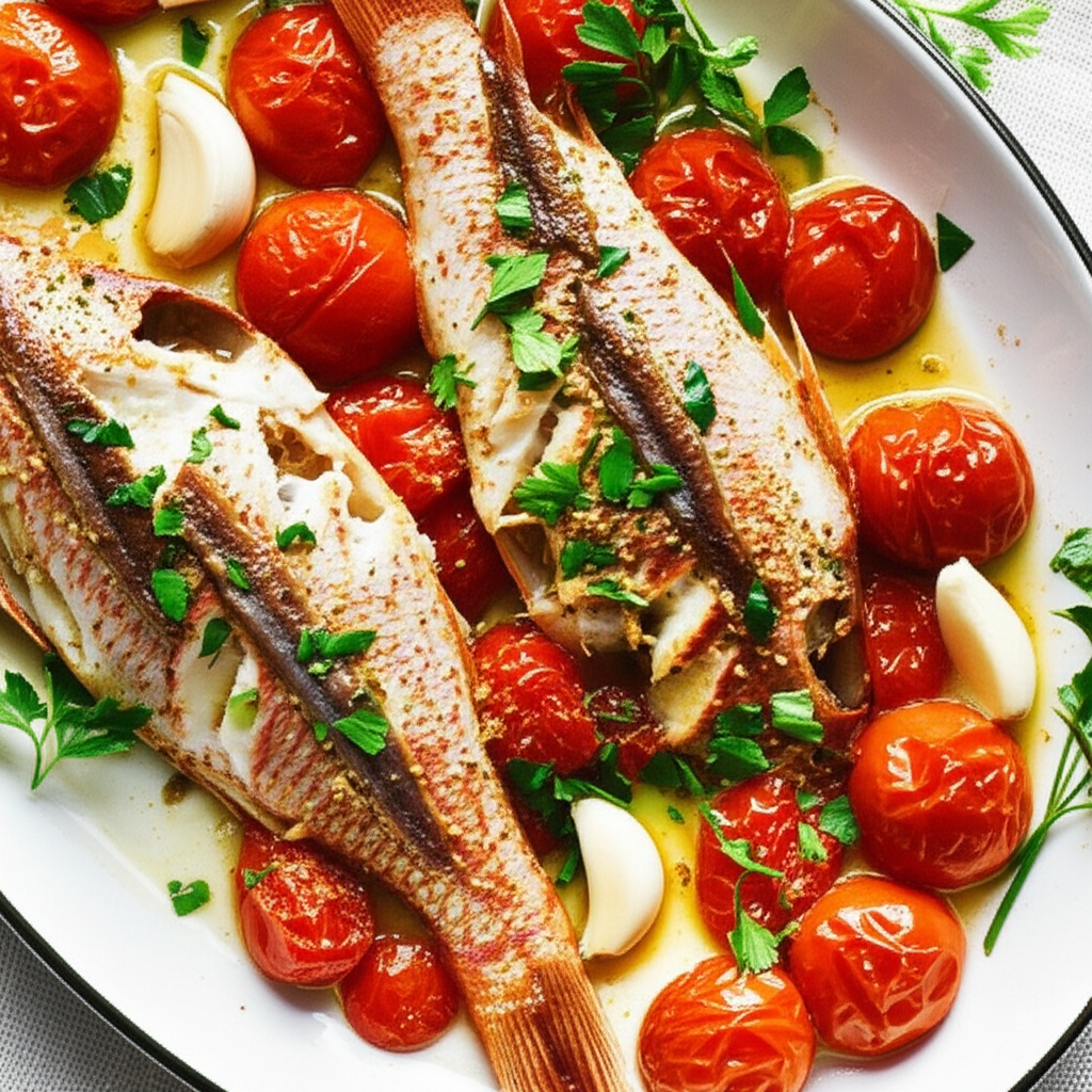 Baked Red Mullet In Corsican Style image