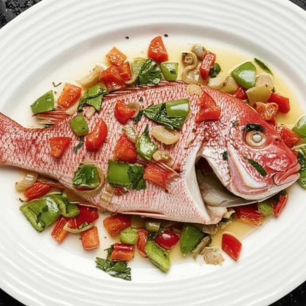 Baked Red Snapper image