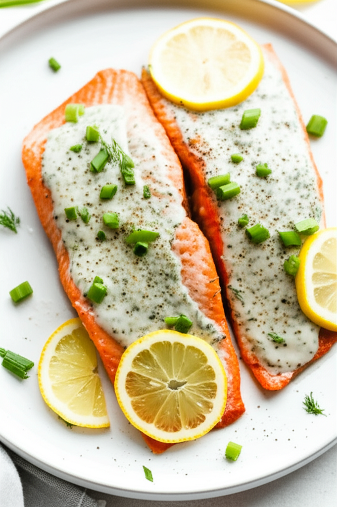 Baked Red Snapper In Dill Sauce image