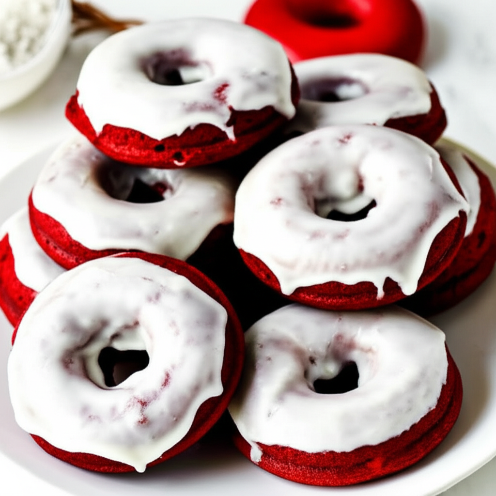 Baked Red Velvet Donuts image