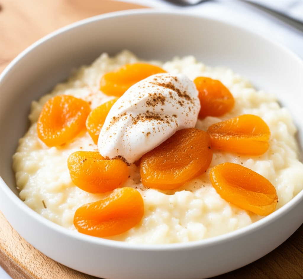Baked Rice Pudding With Apricots image