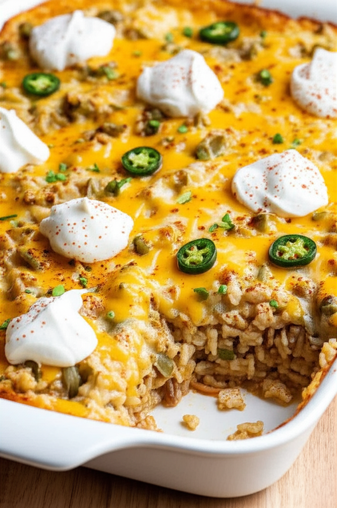 Baked Rice With Green Chilies image