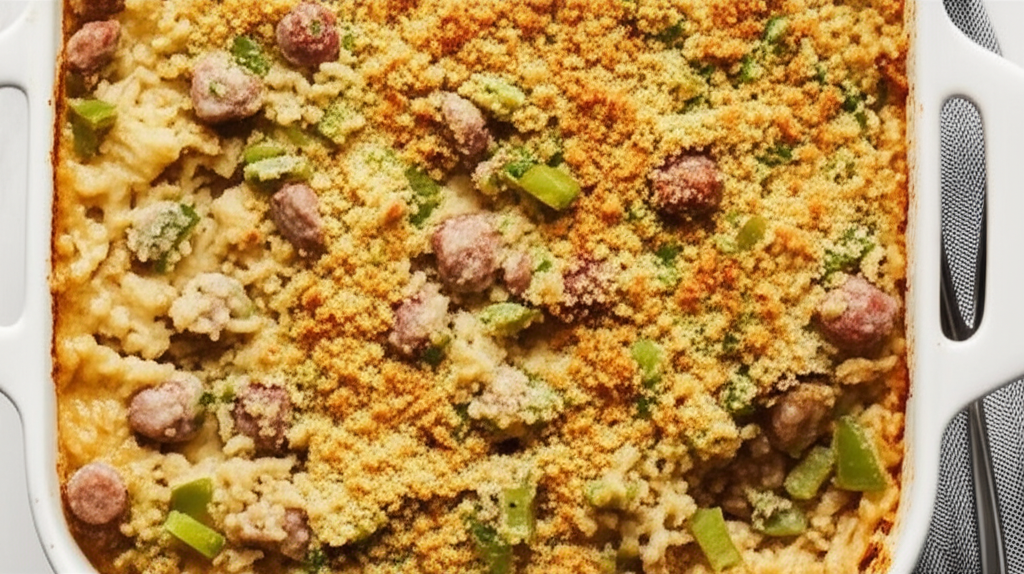 Baked Rice With Sausage image