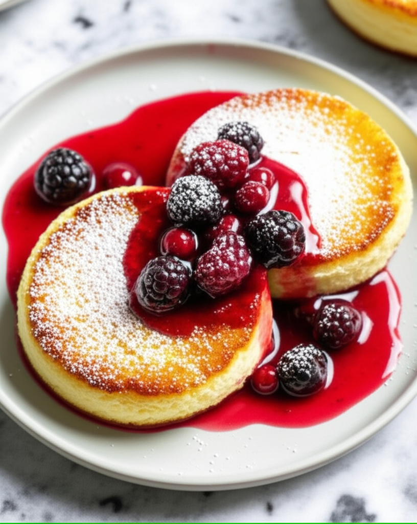 Baked Ricotta Cakes With Berry Sauce image