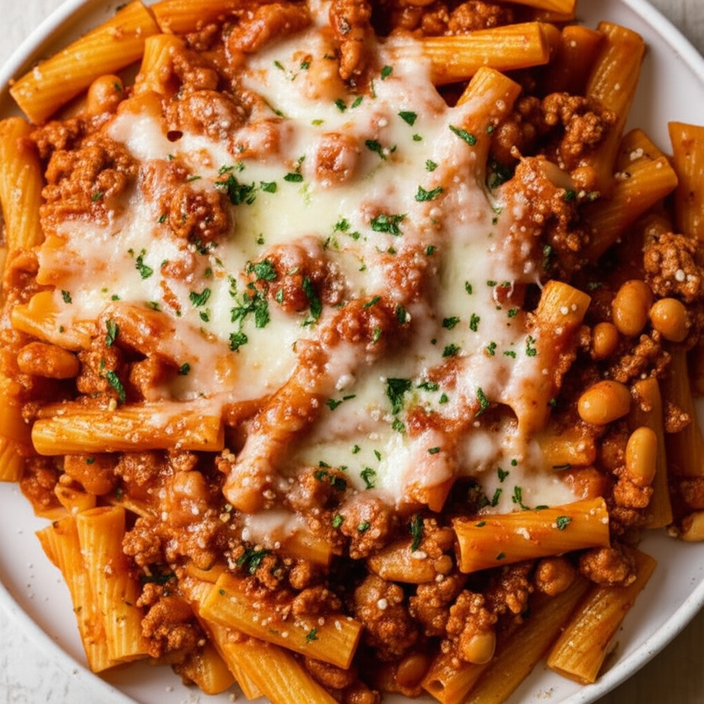 Baked Rigatoni Sausage Tuscan Style image