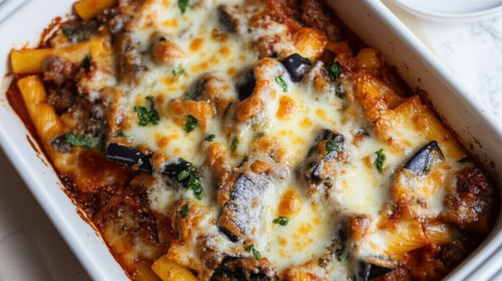Baked Rigatoni With Eggplant And Sausage image