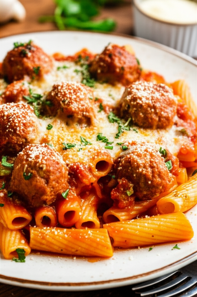 Baked Rigatoni With Meatballs image