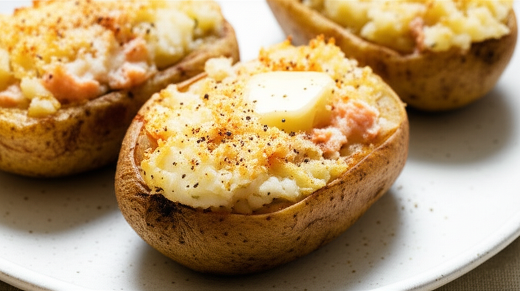 Baked Salmon In Potato Shells image