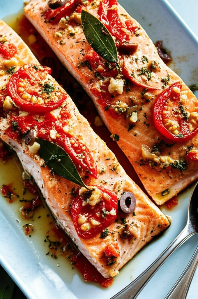 Baked Salmon Provencale image