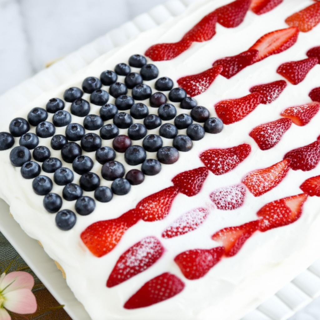 4Th Of July Flag Cake image