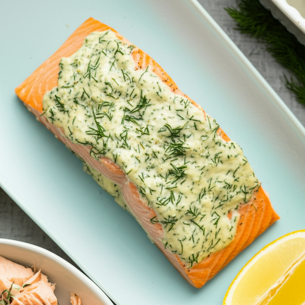 Baked Salmon With Herbed Mayonnaise image