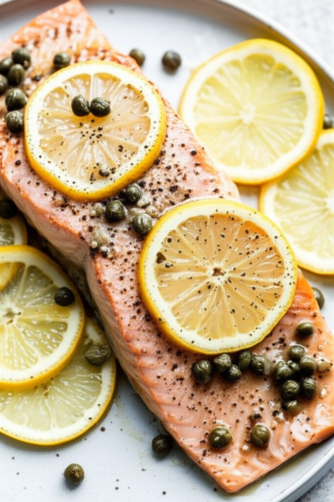 Baked Salmon With Lemon And Capers image